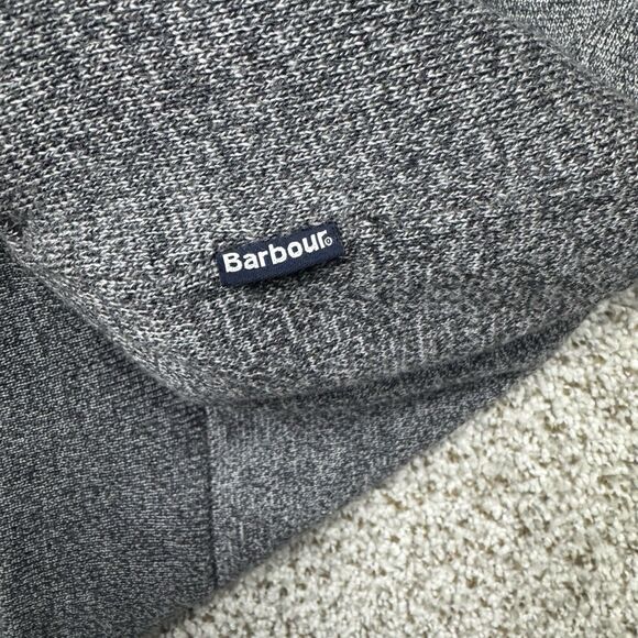 Barbour Jacket Men XXL Weather Comfort Wool Full Zip Lined Gray Knit Heavyweight - Picture 8 of 16